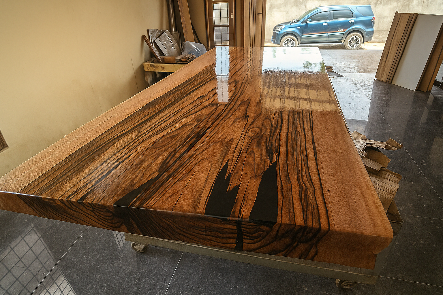 Meja epoxy resin variasi